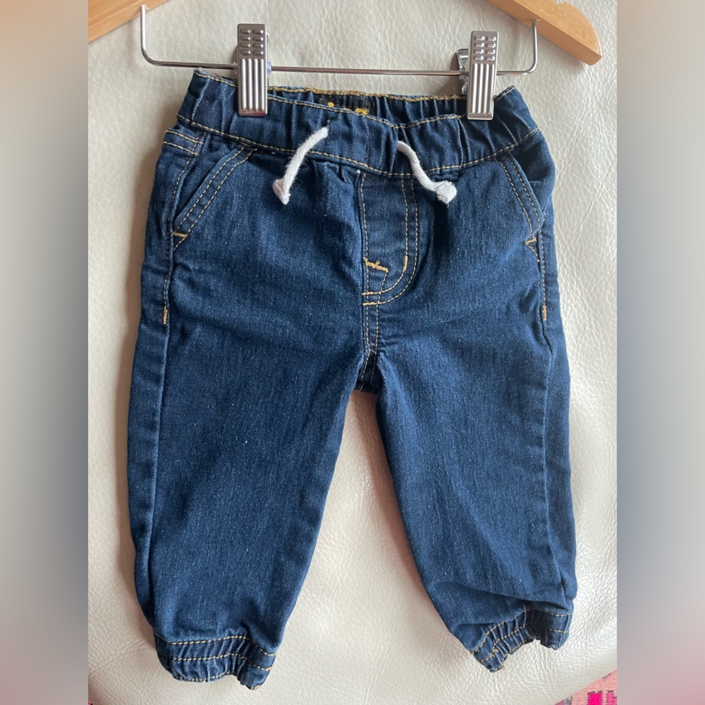 Lee Jogger Pull-On Jeans, Drawstring, Gathered Cuffs, Cool Stitching, Pockets